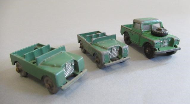 Playworn Matchbox Lesney vehicles including cars Image