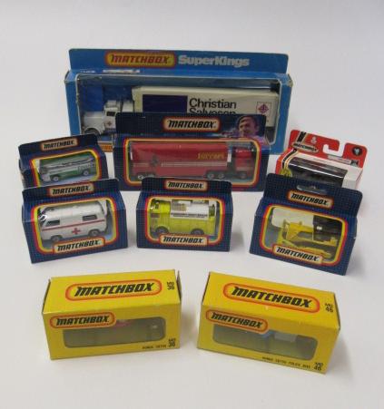 Late issue Matchbox vehicles including Superkings truck Image