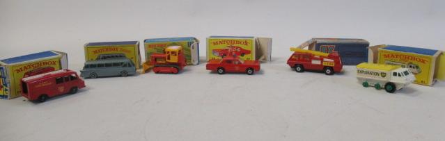 Six Matchbox cars comprising sixteen Bulldozer Image