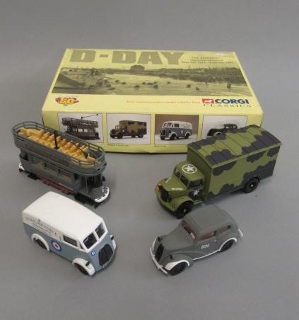 Fourteen Corgi Fina Cameo Collection Classic vehicles including Morris vans Image