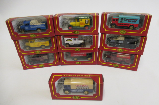 Ten Corgi Fina Cameo Collection Classic vehicles comprising delivery vans and vintage trucks Image