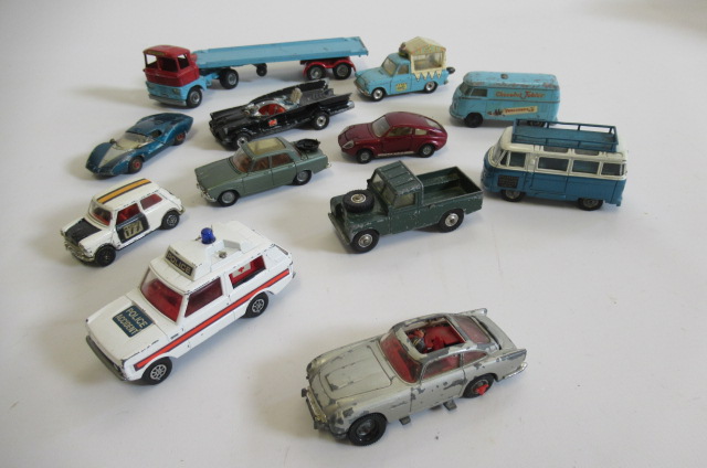 Playworn vehicles by Corgi including Rover 2000TC Image