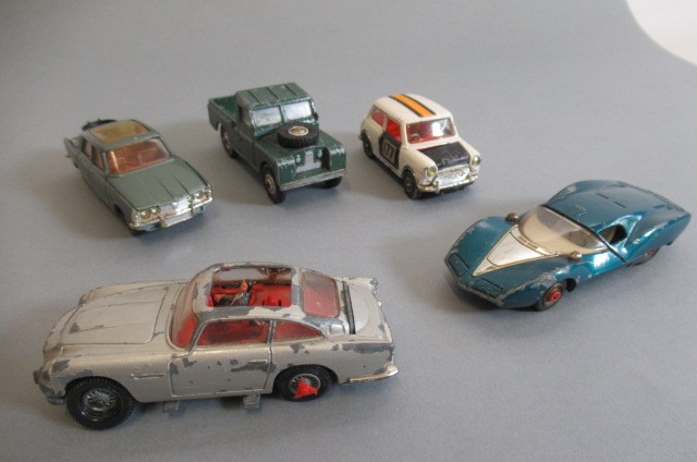 Playworn vehicles by Corgi including Rover 2000TC Image
