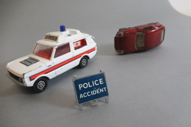 Playworn vehicles by Corgi including Rover 2000TC Image