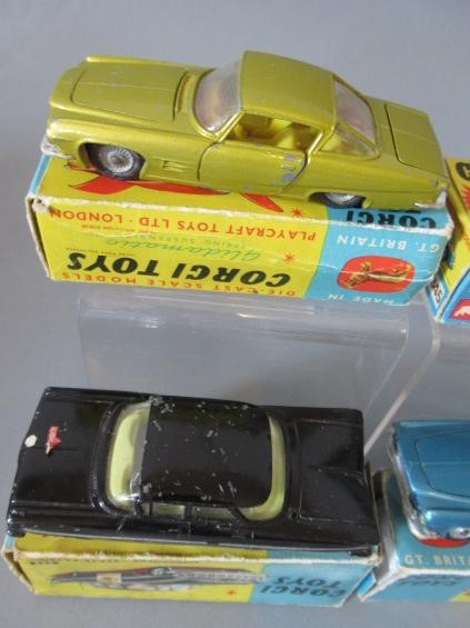 Four Corgi cars comprising 241 Ghia Image