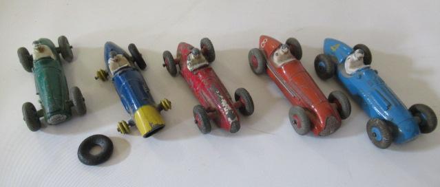 Five Dinky race cars comprising Talbot Image