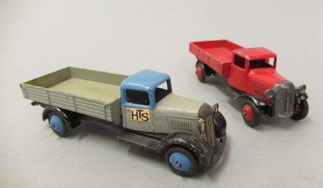 Fourteen unboxed early Dinky trucks and van including petrol tankers Image