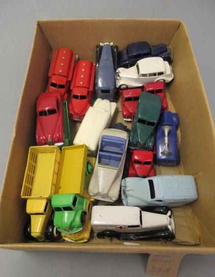 Twenty early Dinky vehicles including saloon cars Image
