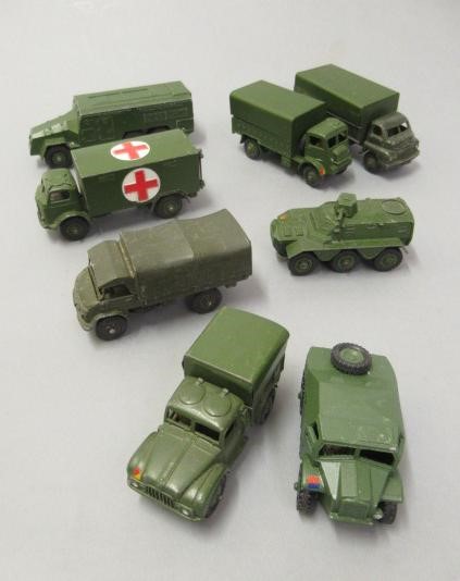 Twenty six army vehicles by Dinky and others including trucks Image