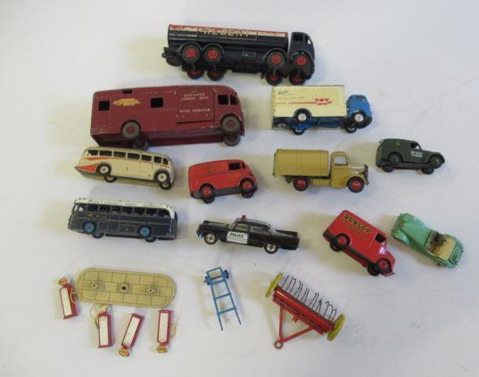Unboxed Dinky vehicles including Regent tanker Image