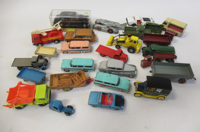 Unboxed playworn Dinky vehicles including cars Image