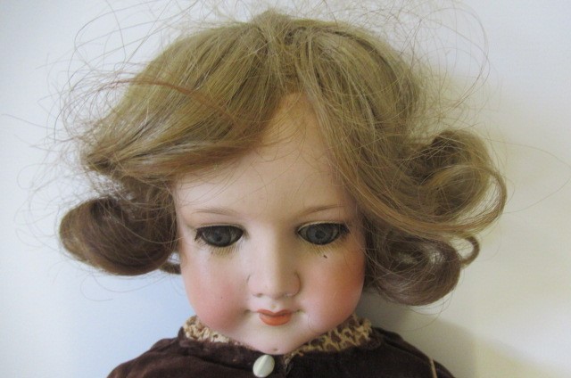 Two German bisque socket head dolls Image