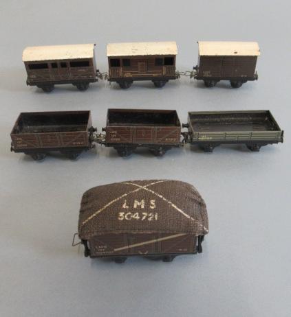 Trix Twin goods wagon comprising cattle van Image