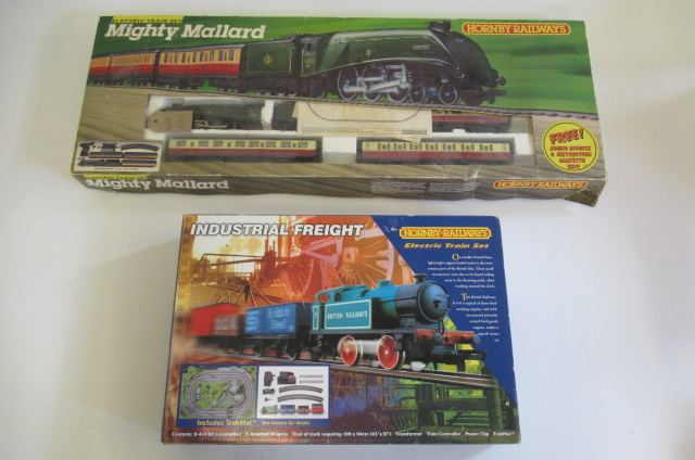 Hornby Railways Industrial Freight Train Set and Hornby Mighty Mallard Train Set Image