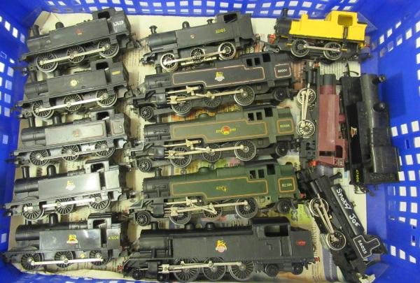 Fourteen playworn tank locomotives by Triang and Hornby Image