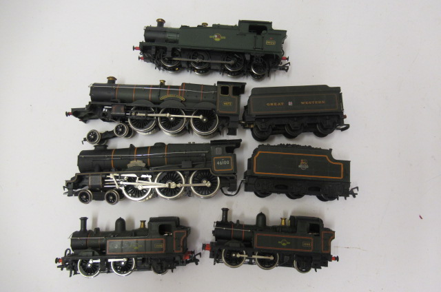 Five Airfix locomotives including 14XX tanks and Royal Scot Image