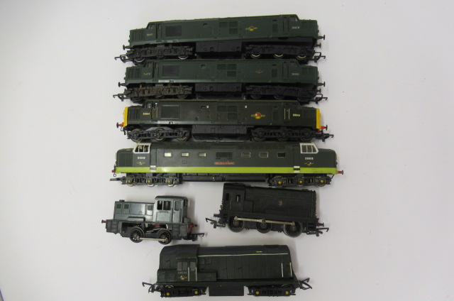 Seven unboxed diesel locomotives by Lima and others including Class 55 and 08 Class Image