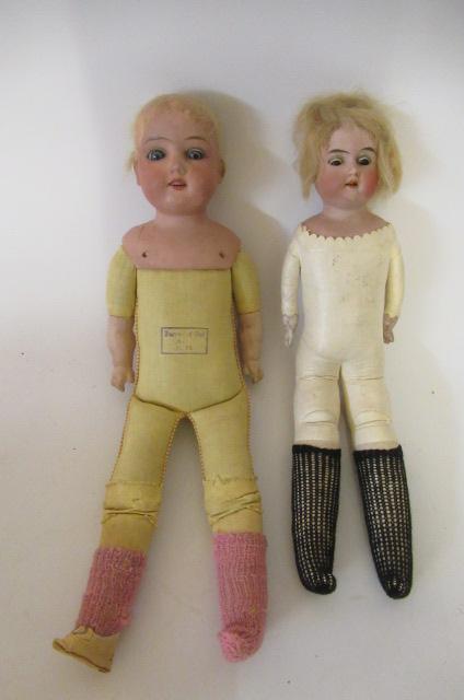 Two Armand Marseille bisque shoulder head dolls Image