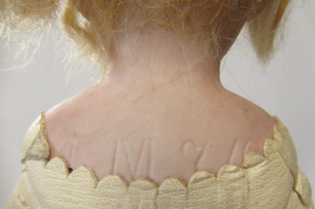 Two Armand Marseille bisque shoulder head dolls Image