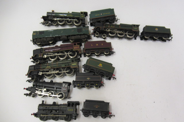 Seven unboxed locomotives by Hornby and others Image