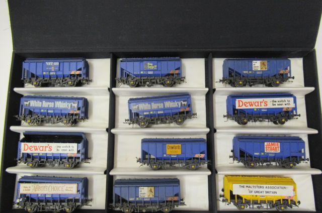 Twelve grain wagons Image