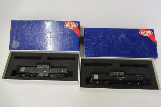 Two Heljan Class 17 diesel locomotives in B.R. green Image