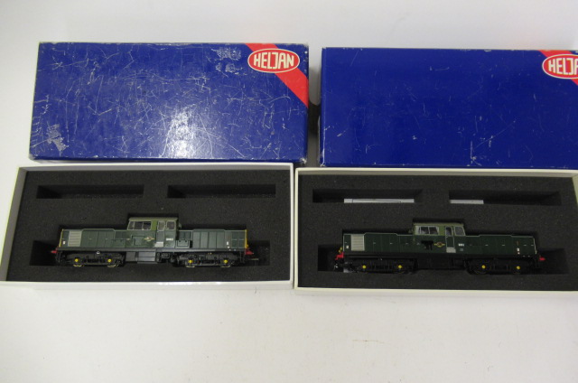 Two Heljan Class 17 diesel locomotives in B.R. green Image