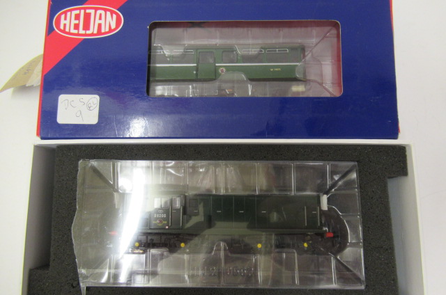 Heljan Class 15 in B.R. green and AC rail car W79975 Image
