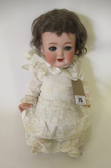 A Heubach Koppelsdorf bisque socket head doll Image