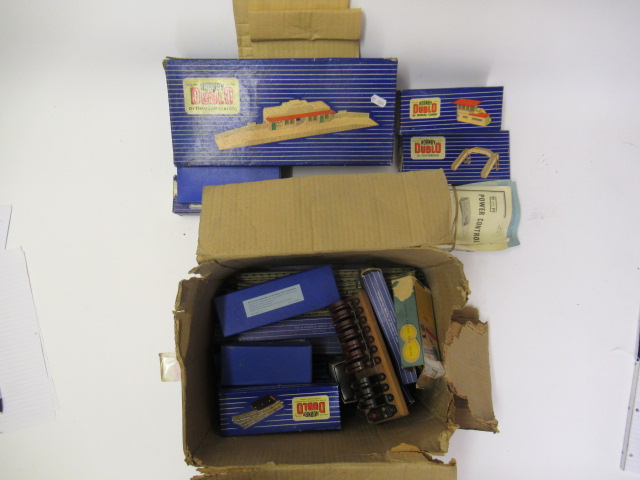 Hornby Dublo 3-rail track and trackside accessories including station Image