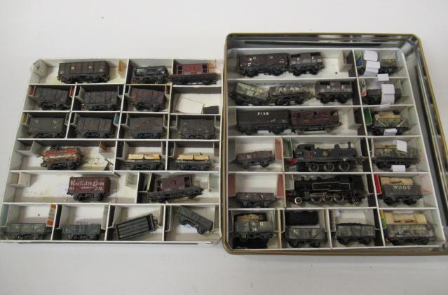 Thirty six N gauge goods rolling stock including coal wagons Image