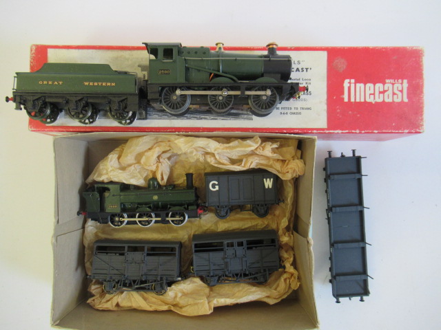 Kit built G.W.R. 0-6-0 Collett goods 2280 and G.W.R. pannier tank 1999 with four kit built G.W. Image