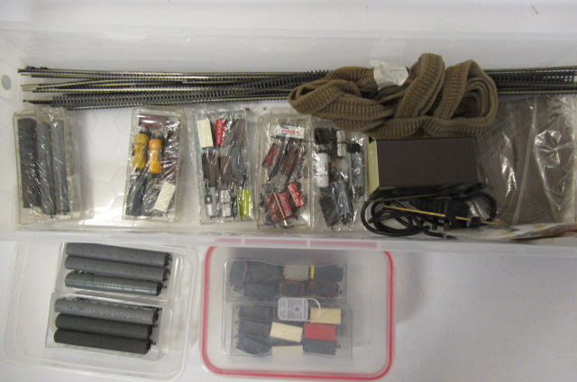 N gauge rolling stock and track including goods wagons Image