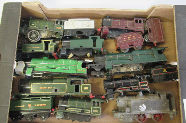 Hornby locomotive parts including bodies and chassis Image