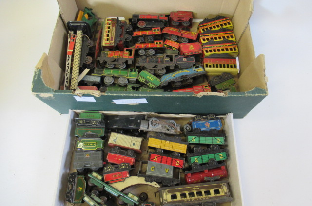Playworn rolling stock from Chad Valley and others Image