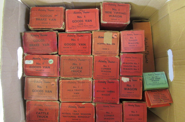 Twenty two Hornby trains goods wagons including goods van Image