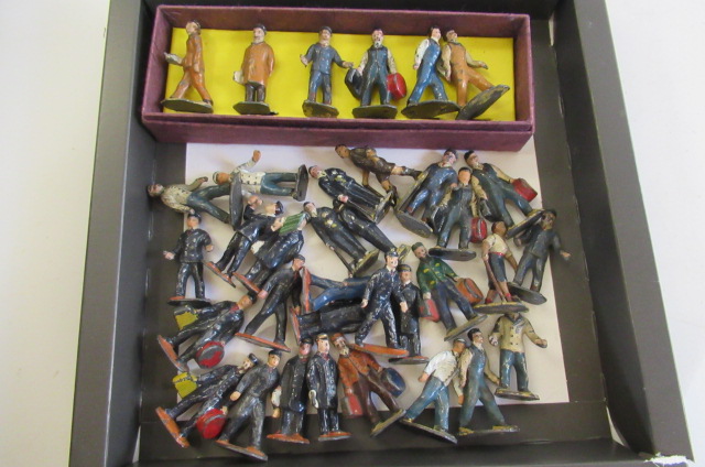 Thirty five Hornby trains railway personnel and passengers Image