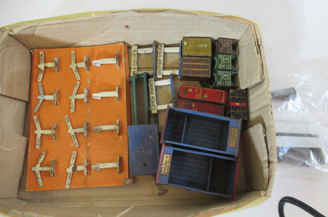 Hornby trackside accessories including platform equipment and track signs Image