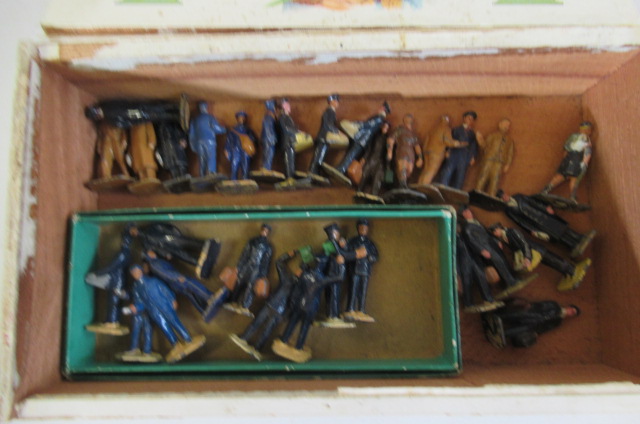 Thirty one Hornby and Dinky railway O gauge figures Image