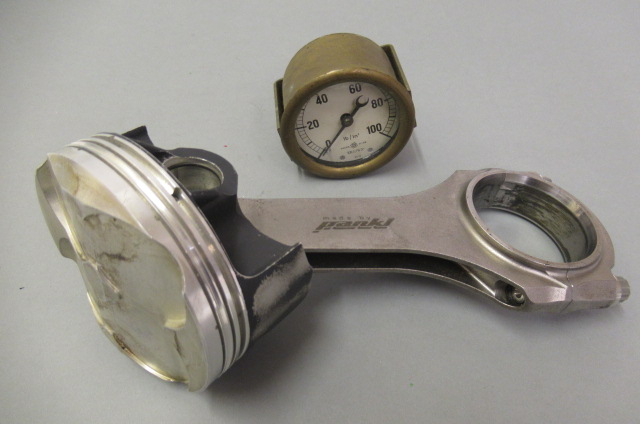 A Pankl McLaren Mercedes Formula One piston and connecting rod removed from 2007 engine for return Image