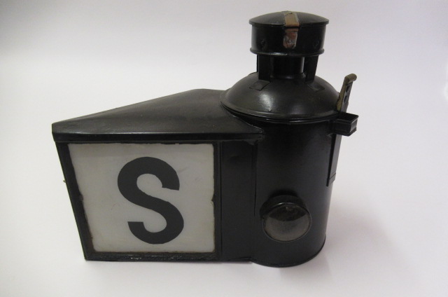 Railway platform stop signal Image