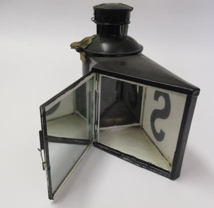 Railway platform stop signal Image