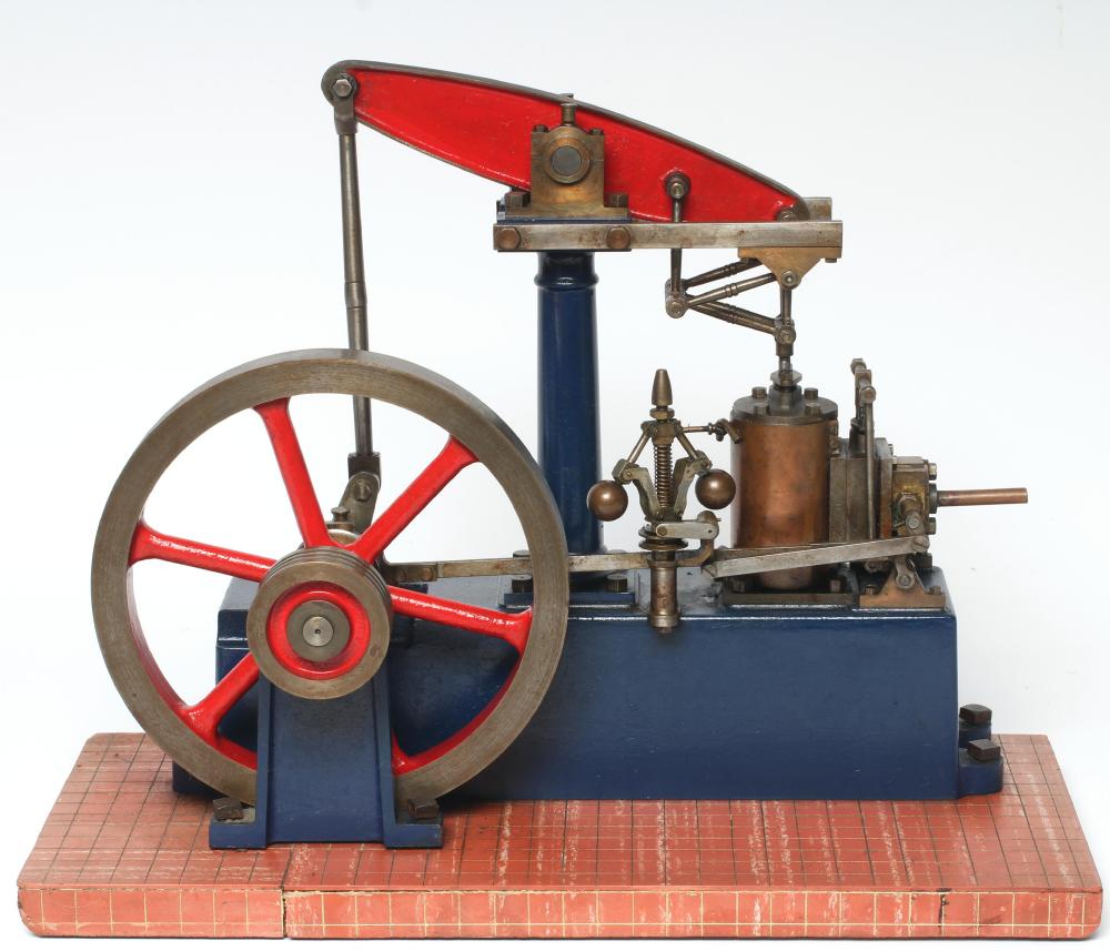 A well made model of a Stuart Beam Engine fitted with working regulator and cylinder drain cocks Image