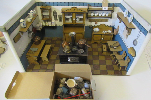 A German doll's house kitchen and contents Image