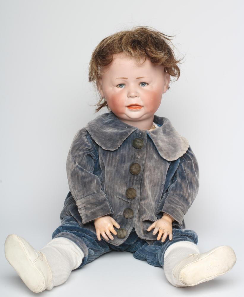 A Simon & Halbig bisque socket head character doll Image