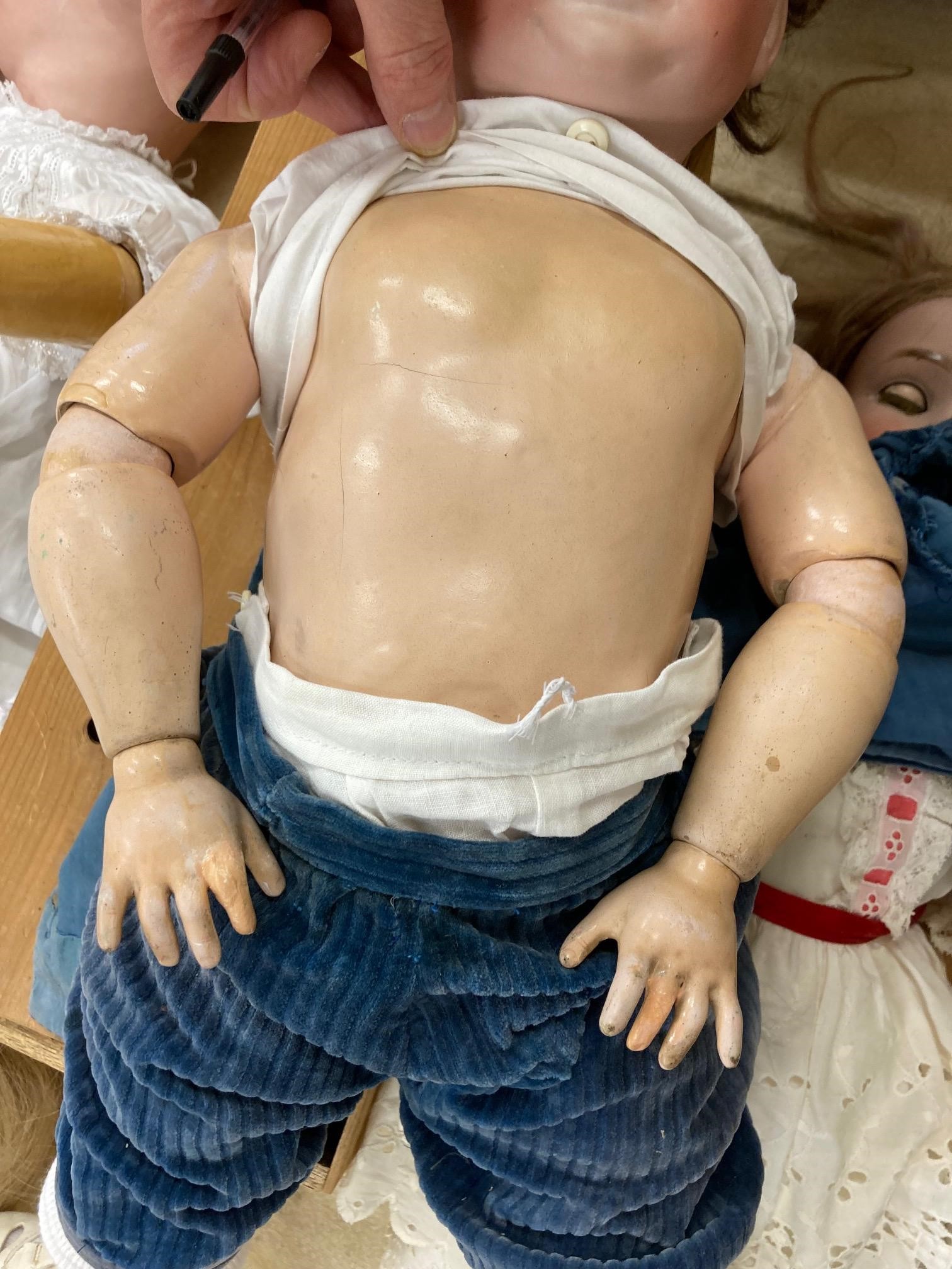 A Simon & Halbig bisque socket head character doll Image