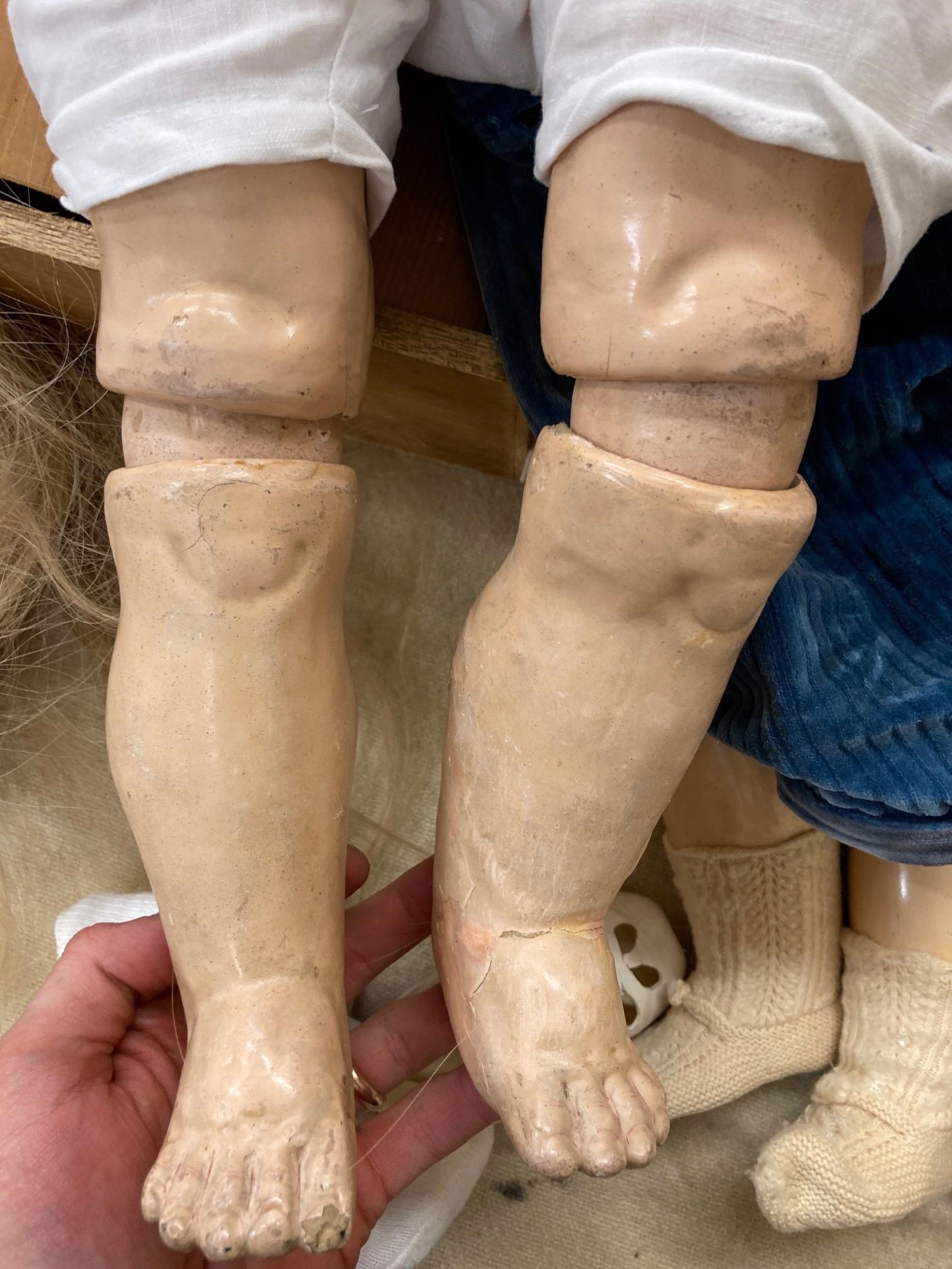 A Simon & Halbig bisque socket head character doll Image