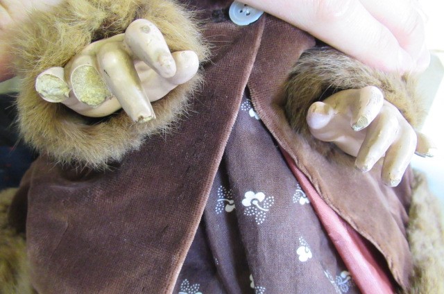 A pre-war all original composition shoulder head doll Image