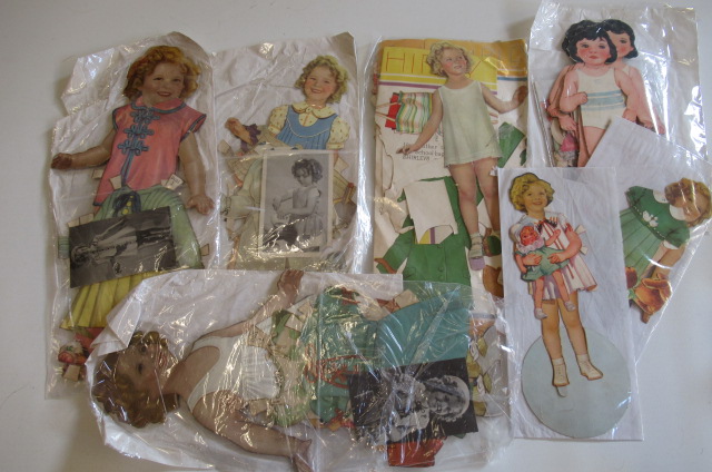 Two 15" Shirley Temple card doll displays Image