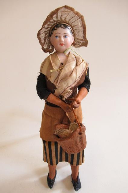 A possibly Francois Gaultier fisherwoman bisque shoulder head doll Image